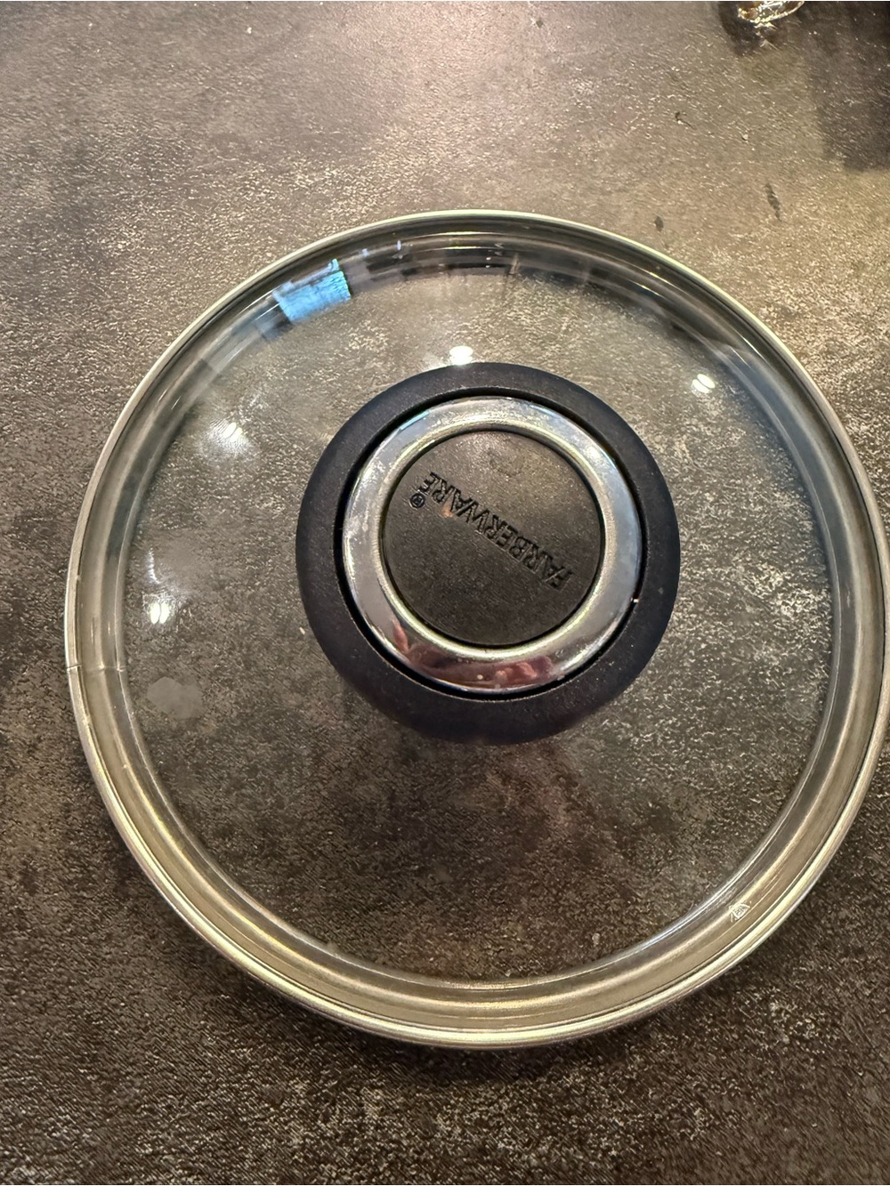 Farberware Clear Glass Lid with Black Center Knob